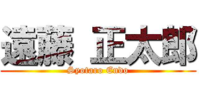 遠藤 正太郎 (Syotaro Endo)