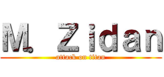 Ｍ．Ｚｉｄａｎ (attack on titan)