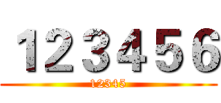１２３４５６ (12345)