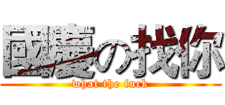 國慶の找你 (what the fuck)