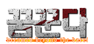 꿈꾼다 (we dreamed beyond the barrier)