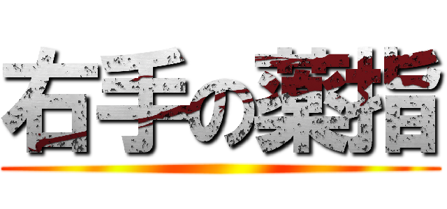 右手の薬指 ()