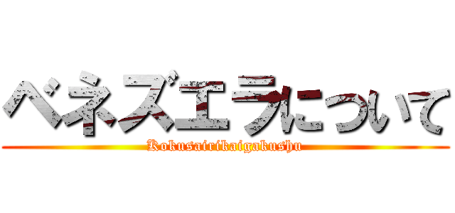 ベネズエラについて (Kokusairikaigakushu)