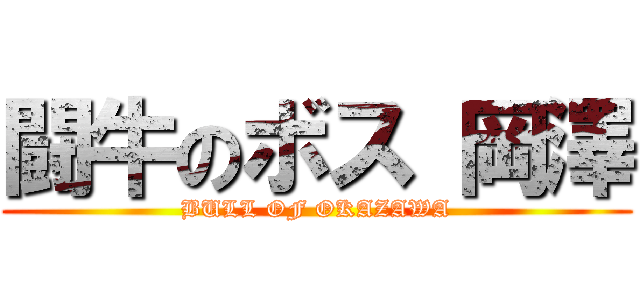 闘牛のボス 岡澤 (BULL OF OKAZAWA)