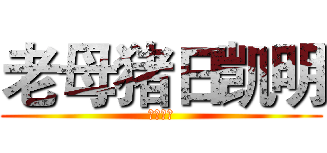 老母猪日凯明 (日日日日)