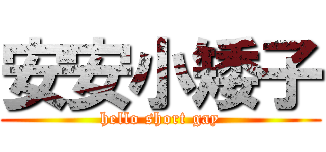 安安小矮子 (hello short gay)