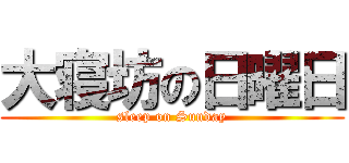 大寝坊の日曜日 (sleep on Sunday)
