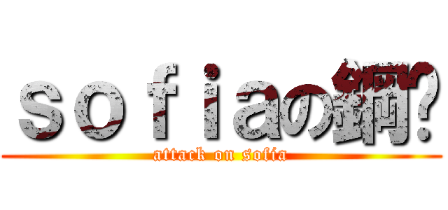 ｓｏｆｉａの鋼盔 (attack on sofia)