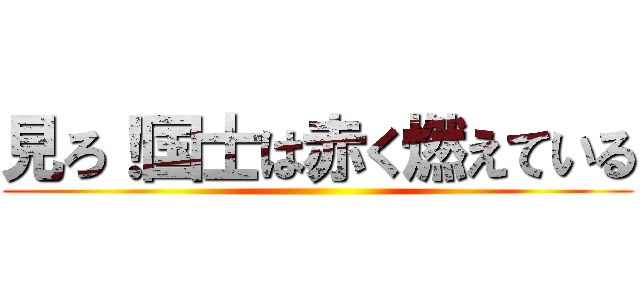 見ろ！国士は赤く燃えている ()