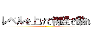 レベルを上げて物理で殴れ (物理)