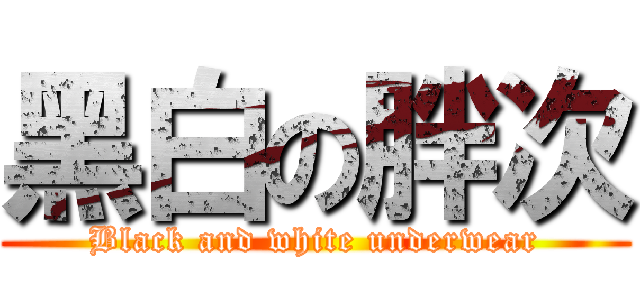 黑白の胖次 (Black and white underwear)