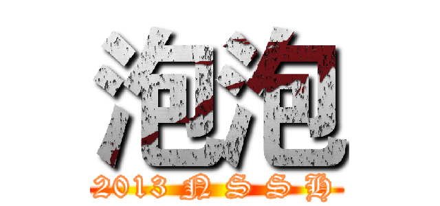 泡泡 ( 2013 N S S H )