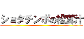 ショタチンポの松茸汁 ()