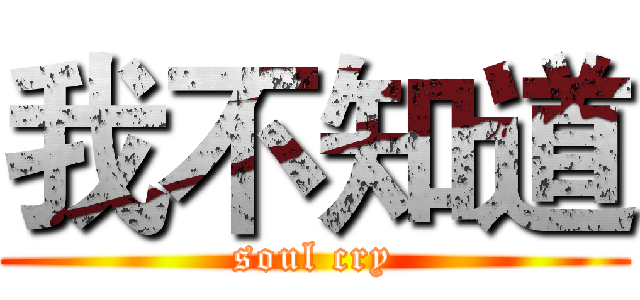 我不知道 (soul cry)