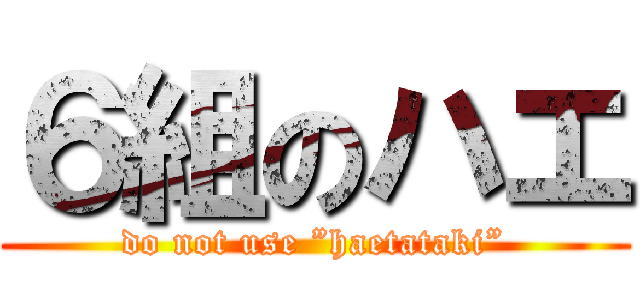 ６組のハエ (do not use ”haetataki”)