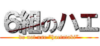 ６組のハエ (do not use ”haetataki”)