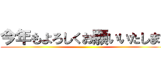 今年もよろしくお願いいたします ()