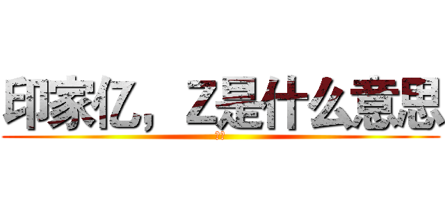 印家亿，Ｚ是什么意思 (快说)