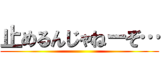 止めるんじゃねーぞ… ()