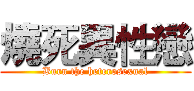 燒死異性戀 (Burn the heterosexual)