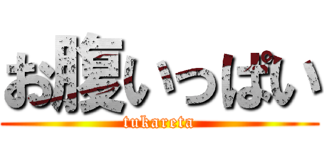 お腹いっぱい (tukareta)