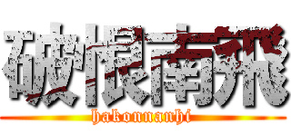 破恨南飛 (hakonnanhi)