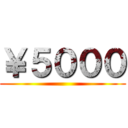 ￥５０００ ()