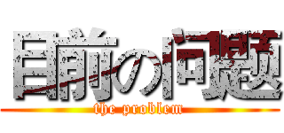 目前の问题 (the problem)