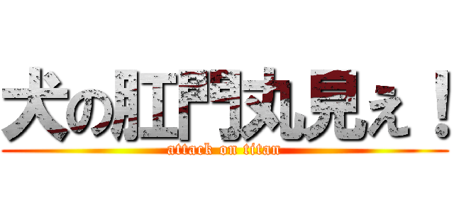 犬の肛門丸見え！ (attack on titan)