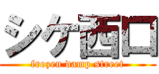 シケ西口 (frozen damp street)