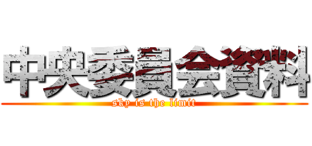 中央委員会資料 (sky is the limit)