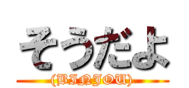 そうだよ ((BINJOU))