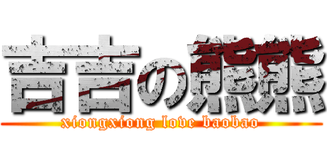吉吉の熊熊 (xiongxiong love baobao)