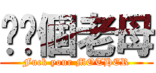 屌你個老母 (Fuck your MOTHER)