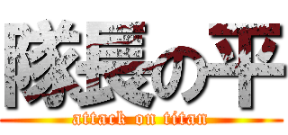 隊長の平 (attack on titan)