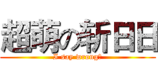超萌の斩日日 (I say wrong?)
