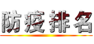 防 疫 排 名 ()