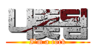 나좆됨 (I’m a cock)