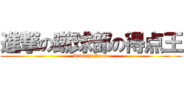 進撃の蹴球部の得点王 (Kikuchi Naoto)