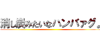 消し炭みたいなハンバァグ♪ ()