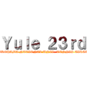 Ｙｕｌｅ ２３ｒｄ (YOKOHAMA NATIONAL UNIV. TENNIS CIRCLE)