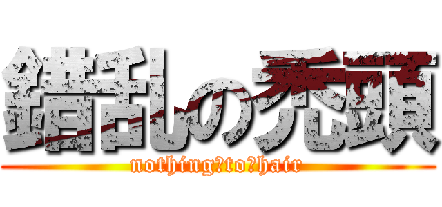 錯乱の禿頭 (nothing　to　hair)