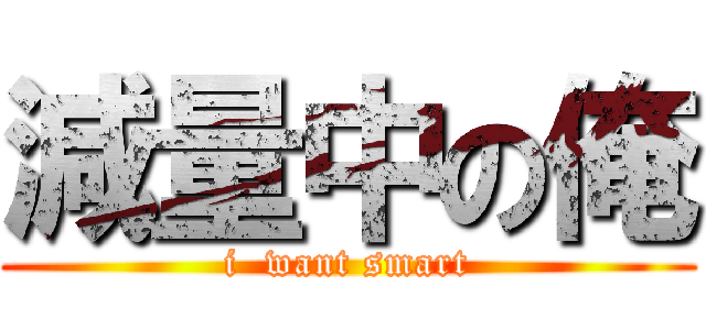 減量中の俺 (i  want smart)