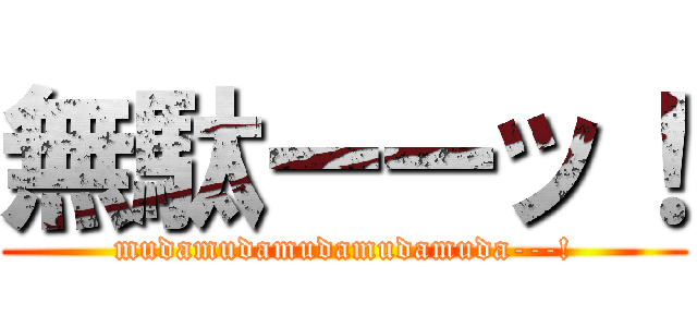 無駄ーーッ！ (mudamudamudamudamuda---!)