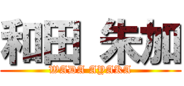 和田 朱加 (WADA AYAKA)