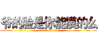 爷的脸是你能摸的么 (attack on titan)