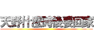 天野什麼時後要回家 ()