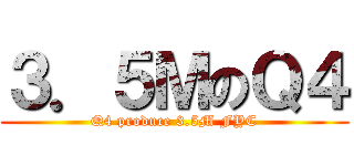 ３．５ＭのＱ４ (Q4 produce 3.5M FYC)