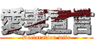 愛妻宣言 (Declaration wife)
