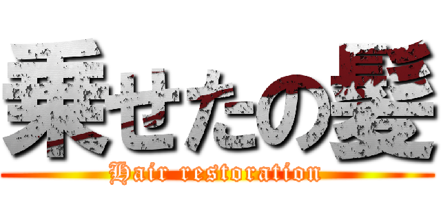 乗せたの髪 (Hair restoration)